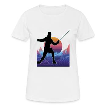Escrime Escrime Escrime sportive - T-shirt respirant Femme - blanc - Devant - AI Model Female 172 dark (172cm)
