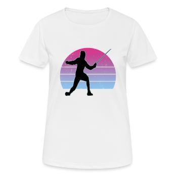 Escrime Escrime Escrime sportive - T-shirt respirant Femme - blanc - Devant - AI Model Female 172 dark (172cm)