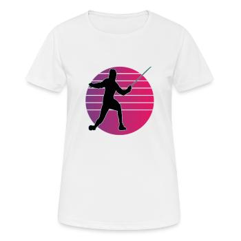 Escrime Escrime Escrime sportive - T-shirt respirant Femme - blanc - Devant - AI Model Female 172 dark (172cm)
