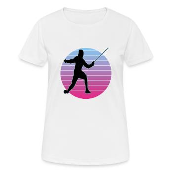 Escrime Escrime Escrime sportive - T-shirt respirant Femme - blanc - Devant - AI Model Female 172 dark (172cm)