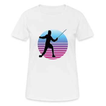 Escrime Escrime Escrime sportive - T-shirt respirant Femme - blanc - Devant - AI Model Female 172 dark (172cm)