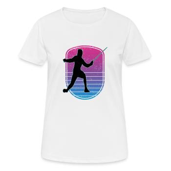 Escrime Escrime Escrime sportive - T-shirt respirant Femme - blanc - Devant - AI Model Female 172 dark (172cm)
