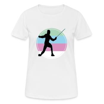 Escrime Escrime Escrime sportive - T-shirt respirant Femme - blanc - Devant - AI Model Female 172 dark (172cm)