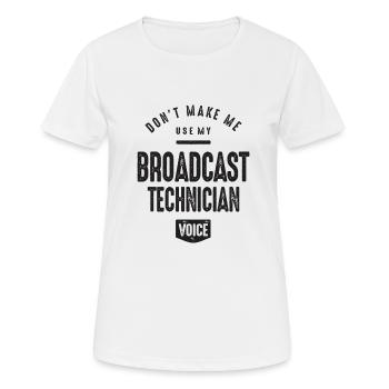 Broadcast Technician Job Profession - Women's Breathable T-Shirt - white - Front - AI Model Female 172 dark (172cm)