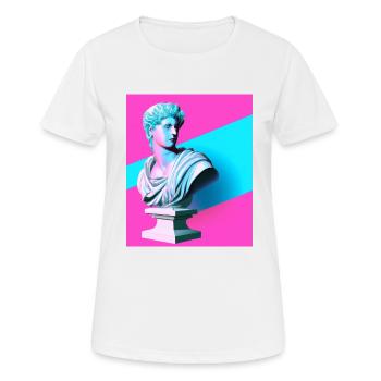 Vaporwave Statue Buste romain - T-shirt respirant Femme - blanc - Devant - AI Model Female 172 dark (172cm)