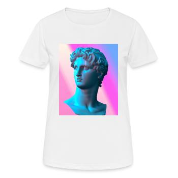 Vaporwave Statue Römische Büste - Frauen T-Shirt atmungsaktiv - Weiß - Vorne - AI Model Female 172 dark (172cm)