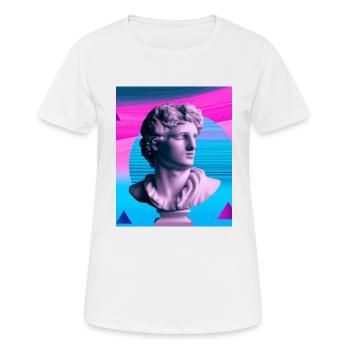 Vaporwave Statue Römische Büste - Frauen T-Shirt atmungsaktiv - Weiß - Vorne - AI Model Female 172 dark (172cm)