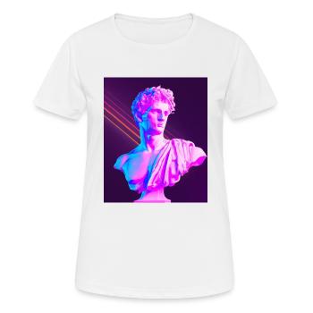 Vaporwave Statue Buste romain - T-shirt respirant Femme - blanc - Devant - AI Model Female 172 dark (172cm)