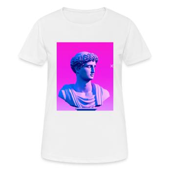 Vaporwave Statue Römische Büste - Frauen T-Shirt atmungsaktiv - Weiß - Vorne - AI Model Female 172 dark (172cm)