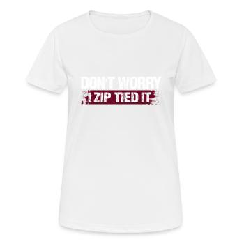 Automechaniker-Werkstatt, Keine Sorge, Ich Habe - Frauen T-Shirt atmungsaktiv - Weiß - Vorne - AI Model Female 172 dark (172cm)