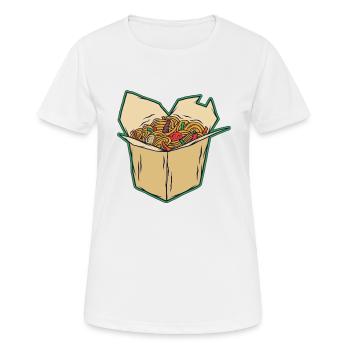 Nouilles d’Asie - T-shirt respirant Femme - blanc - Devant - AI Model Female 172 dark (172cm)