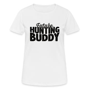 Jäger Papa Sohn Vater Jagd Jagen - Frauen T-Shirt atmungsaktiv - Weiß - Vorne - AI Model Female 172 dark (172cm)
