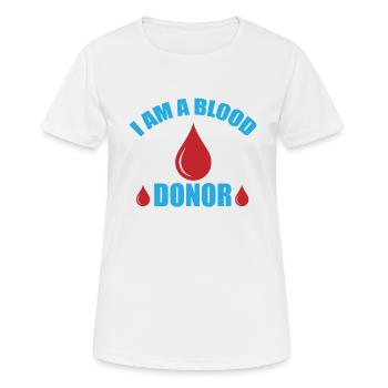 Blood donation Blood donations Blood donors - Women's Breathable T-Shirt - white - Front - AI Model Female 172 dark (172cm)
