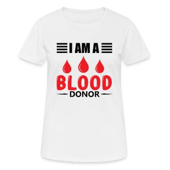 Blood donation Blood donations Blood donors - Women's Breathable T-Shirt - white - Front - AI Model Female 172 dark (172cm)