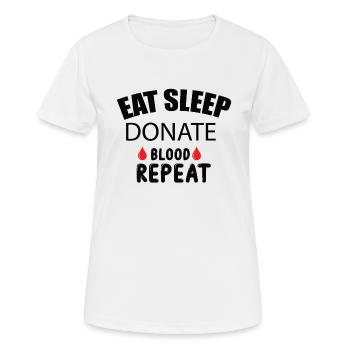Blood donation Blood donations Blood donors - Women's Breathable T-Shirt - white - Front - AI Model Female 172 dark (172cm)