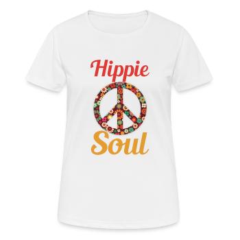 hippie seele - Frauen T-Shirt atmungsaktiv - Weiß - Vorne - AI Model Female 172 dark (172cm)