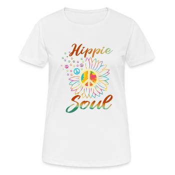 hippie seele - Frauen T-Shirt atmungsaktiv - Weiß - Vorne - AI Model Female 172 dark (172cm)