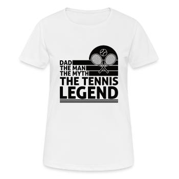 Tennis Vater Tennisplatz Tennisspieler Tennisspiel - Frauen T-Shirt atmungsaktiv - Weiß - Vorne - AI Model Female 172 dark (172cm)