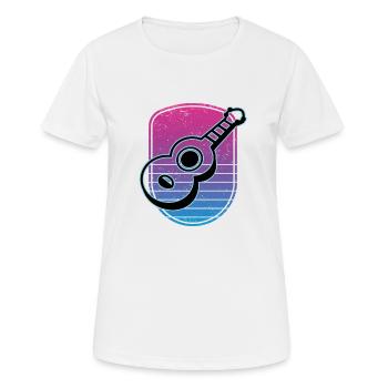 Ukulelen Vitage - Frauen T-Shirt atmungsaktiv - Weiß - Vorne - AI Model Female 172 dark (172cm)