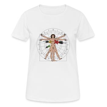 Équipe de fléchettes Association de fléchettes - T-shirt respirant Femme - blanc - Devant - AI Model Female 172 dark (172cm)