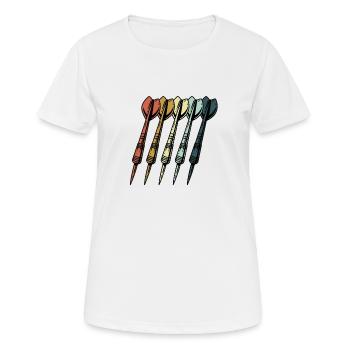 Équipe de fléchettes Association de fléchettes - T-shirt respirant Femme - blanc - Devant - AI Model Female 172 dark (172cm)