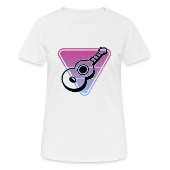 Ukulelen Vitage - Frauen T-Shirt atmungsaktiv - Weiß - Vorne - AI Model Female 172 dark (172cm)