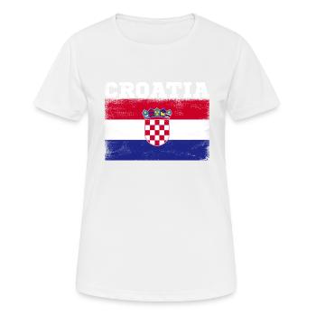 Vintage Kroatien - Frauen T-Shirt atmungsaktiv - Weiß - Vorne - AI Model Female 172 dark (172cm)