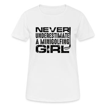 MINIGOLF GOLFEUR GOLFEUR -GOLFEUR -GOLFEUR -GOLFEUR - T-shirt respirant Femme - blanc - Devant - AI Model Female 172 dark (172cm)