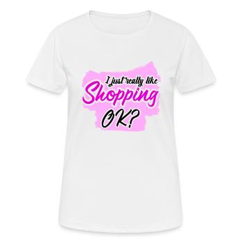 Shopping - Women's Breathable T-Shirt - white - Front - AI Model Female 172 dark (172cm)