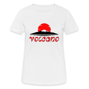 Vulcano Mountain Fire Magma Red Sun - Women's Breathable T-Shirt - white - Front - AI Model Female 172 dark (172cm)