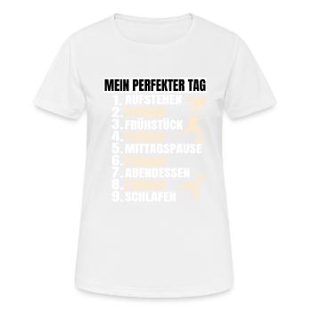 Fussballer Fussball Fan Fußballer Fußball - Frauen T-Shirt atmungsaktiv - Weiß - Vorne - AI Model Female 172 dark (172cm)