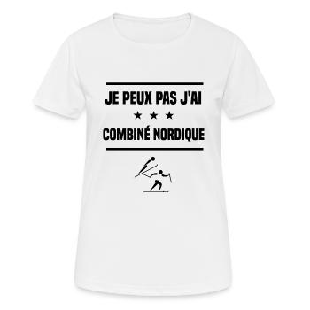 Je Peux Pas J'ai combiné nordique skieur humour - T-shirt respirant Femme - blanc - Devant - AI Model Female 172 dark (172cm)