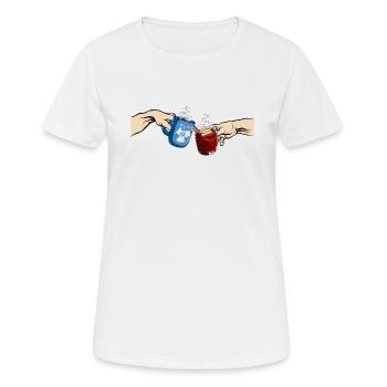 Weinpunsch Marché de Noël Vin chaud - T-shirt respirant Femme - blanc - Devant - AI Model Female 172 dark (172cm)