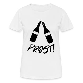 Bier Prost - Frauen T-Shirt atmungsaktiv - Weiß - Vorne - AI Model Female 172 dark (172cm)