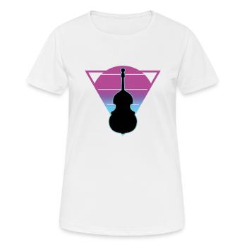 Contrebasse - T-shirt respirant Femme - blanc - Devant - AI Model Female 172 dark (172cm)