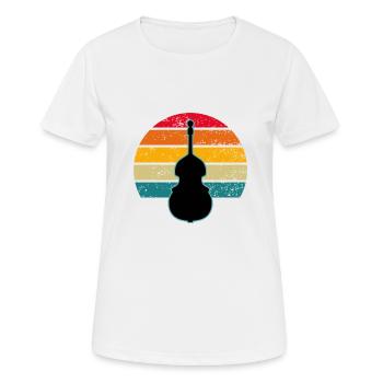 Contrebasse - T-shirt respirant Femme - blanc - Devant - AI Model Female 172 dark (172cm)