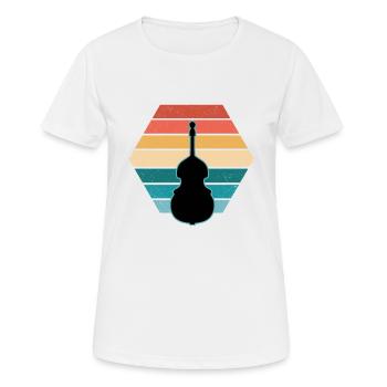 Contrebasse - T-shirt respirant Femme - blanc - Devant - AI Model Female 172 dark (172cm)