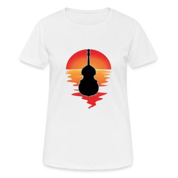 Contrebasse - T-shirt respirant Femme - blanc - Devant - AI Model Female 172 dark (172cm)