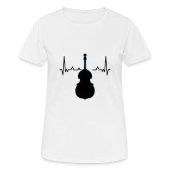 Contrebasse - T-shirt respirant Femme - blanc - Devant - AI Model Female 172 dark (172cm)