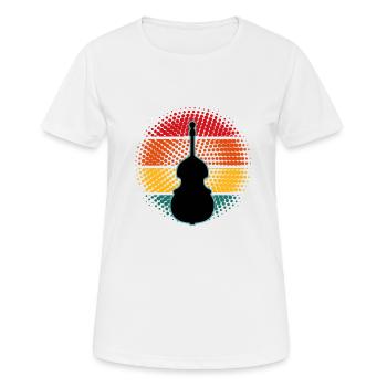Contrebasse - T-shirt respirant Femme - blanc - Devant - AI Model Female 172 dark (172cm)