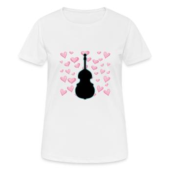 Contrebasse - T-shirt respirant Femme - blanc - Devant - AI Model Female 172 dark (172cm)