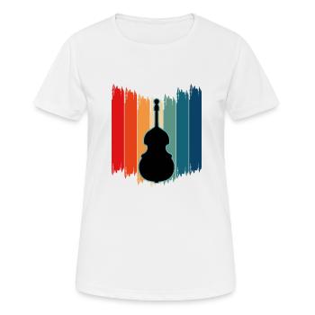 Contrebasse - T-shirt respirant Femme - blanc - Devant - AI Model Female 172 dark (172cm)