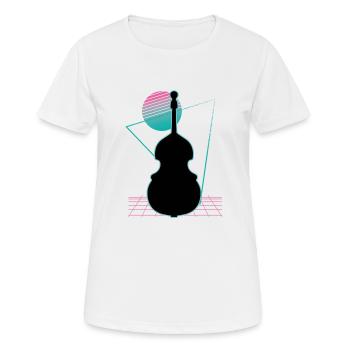 Contrebasse - T-shirt respirant Femme - blanc - Devant - AI Model Female 172 dark (172cm)