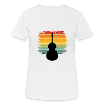 Contrebasse - T-shirt respirant Femme - blanc - Devant - AI Model Female 172 dark (172cm)