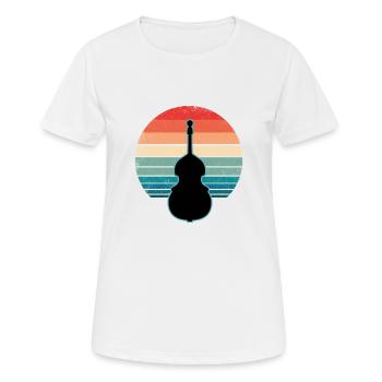 Contrebasse - T-shirt respirant Femme - blanc - Devant - AI Model Female 172 dark (172cm)