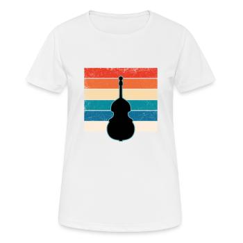 Contrebasse - T-shirt respirant Femme - blanc - Devant - AI Model Female 172 dark (172cm)