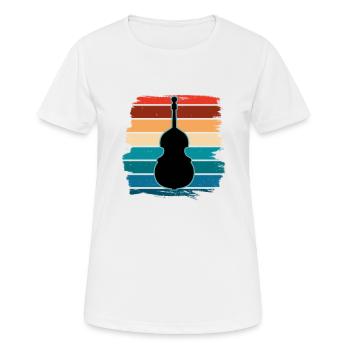 Contrebasse - T-shirt respirant Femme - blanc - Devant - AI Model Female 172 dark (172cm)