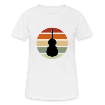 Contrebasse - T-shirt respirant Femme - blanc - Devant - AI Model Female 172 dark (172cm)