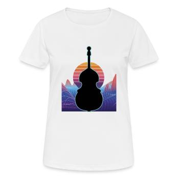 Contrebasse - T-shirt respirant Femme - blanc - Devant - AI Model Female 172 dark (172cm)
