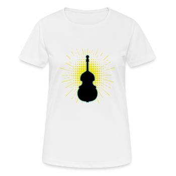 Contrebasse - T-shirt respirant Femme - blanc - Devant - AI Model Female 172 dark (172cm)
